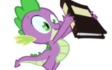 Spike_with_a_book_by_sonicpants-d42vyj0